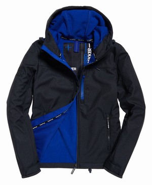 Superdry Hooded SD-Windtrekker Férfi Kabát Kék | HGVKY3024